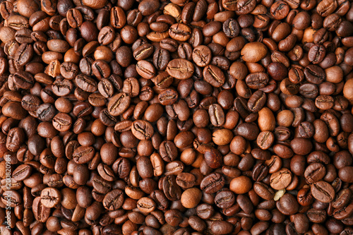 Aromatic roasted coffee beans