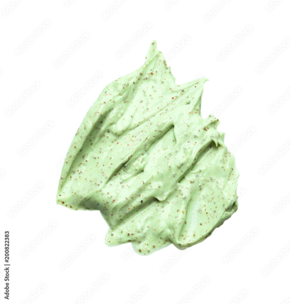 Naklejka premium Sample of natural scrub on white background
