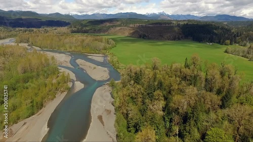 South Fork Skokomish River Olympic Mountain Range Washington State photo