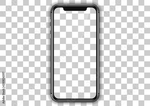 iphone screen template. mockup realistic smartphone frame design.  photo