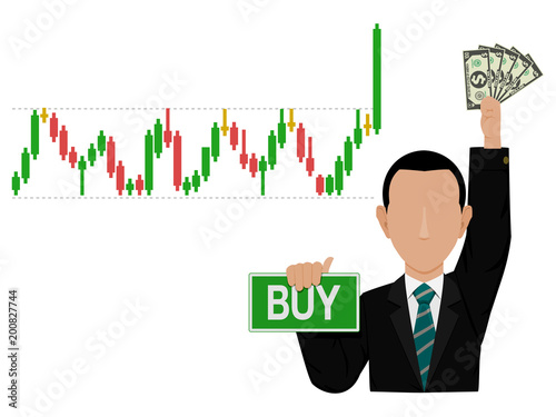 An investor is buying stock
