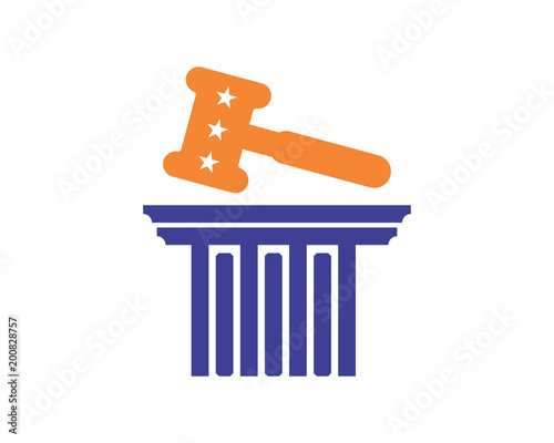 hammer of justice equality law court judge image vector icon logo symbol