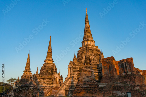 Ancient ruins of Wat Phra Si Sanphet temple
