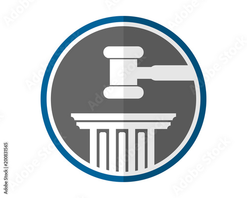 hammer of justice equality law court judge image vector icon logo symbol