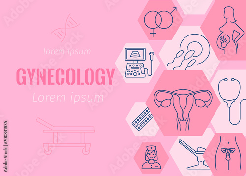 Gynecology flat banner