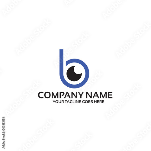 letter b eye logo template
