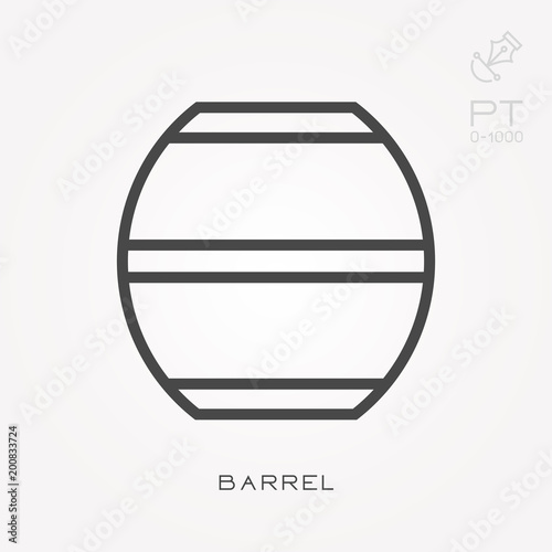 Line icon barrel