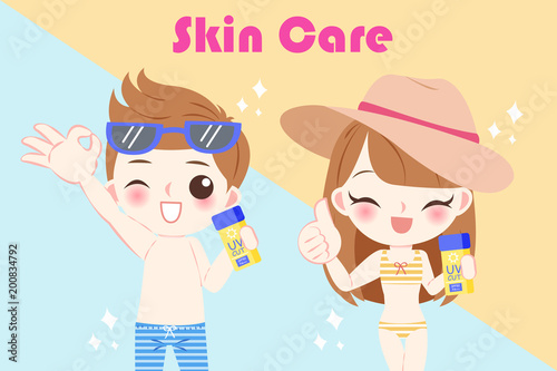 children with sun protection