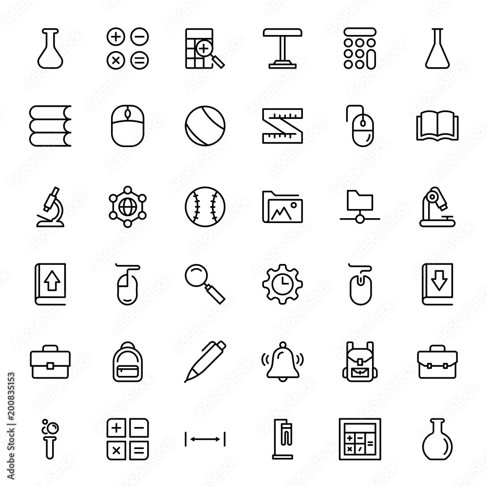 Naklejka premium Flat icon set