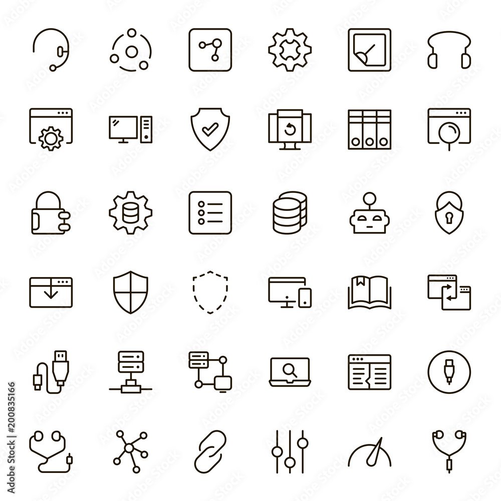Programming icon set Programming icon set