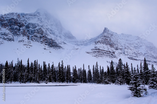 Mount Crowfoot in the Clouds