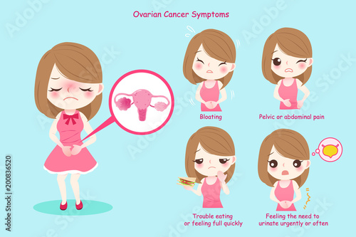 woman with ovarian symptoms
