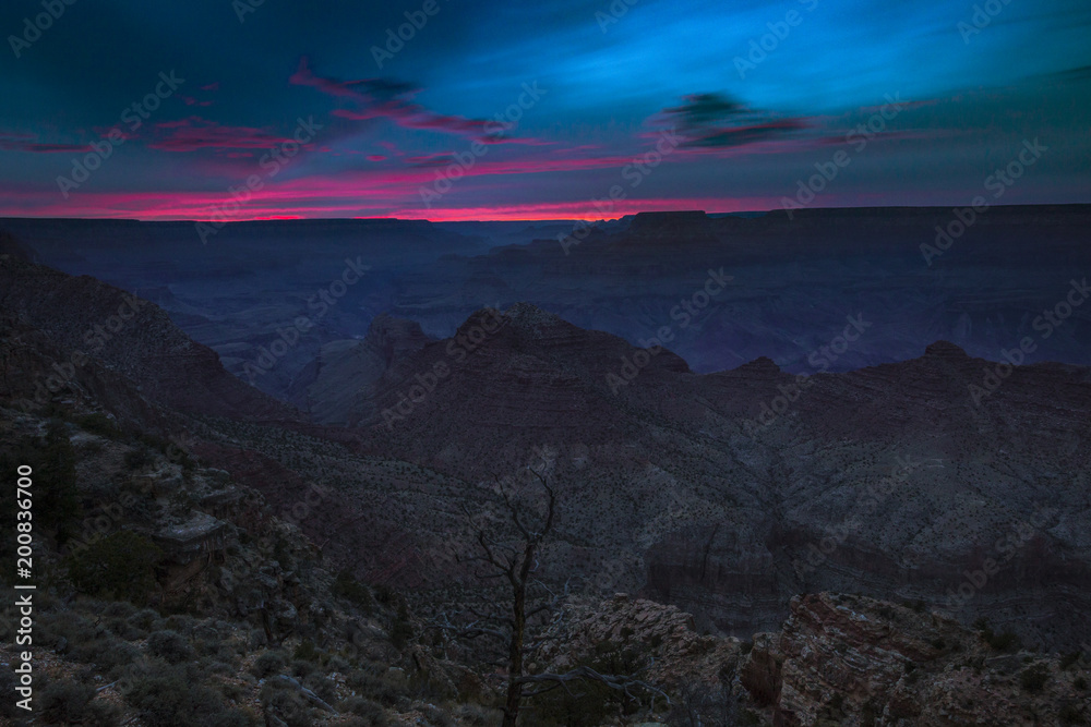 Grand Canyon's Desert View at dusk