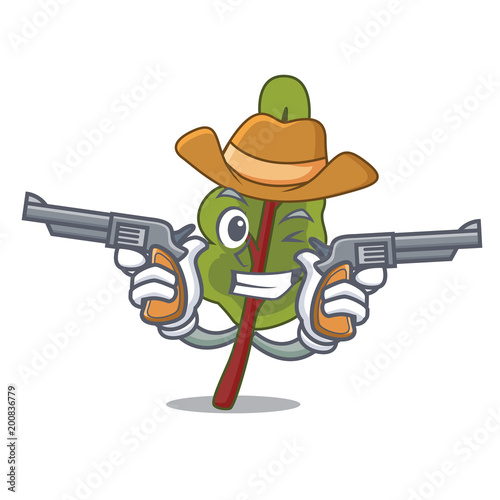 Cowboy chard character cartoon style