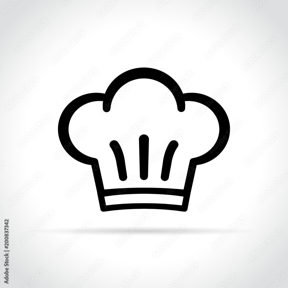 chef hat icon on white background chef hat icon on white background