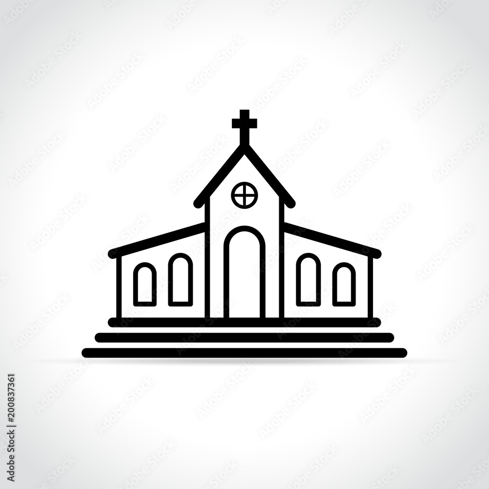 church icon on white background