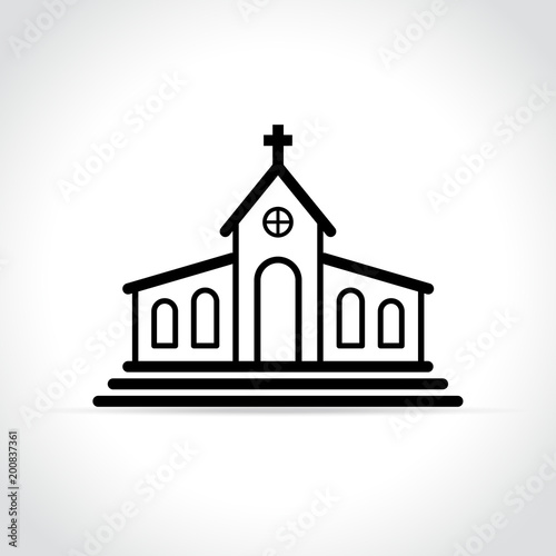 church icon on white background