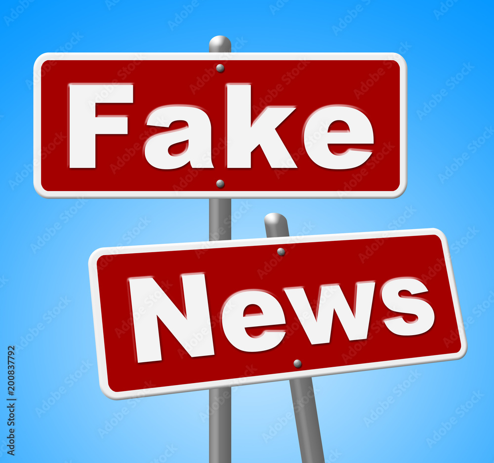 Fake News Signs Shows Alternative Facts 3d Illustration Fake News Signs Shows Alternative Facts 3d Illustration
