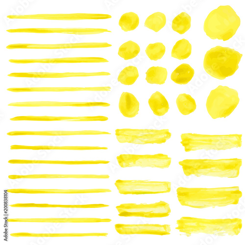 set of water color brushes