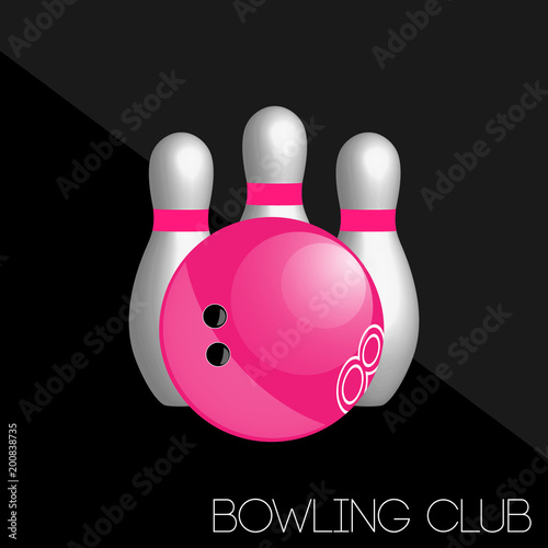 Bowling ball. game Sport game. Bowling concept