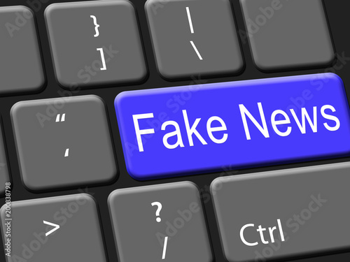 Fake News Misleading Computer Keyboard Key 3d Illustration