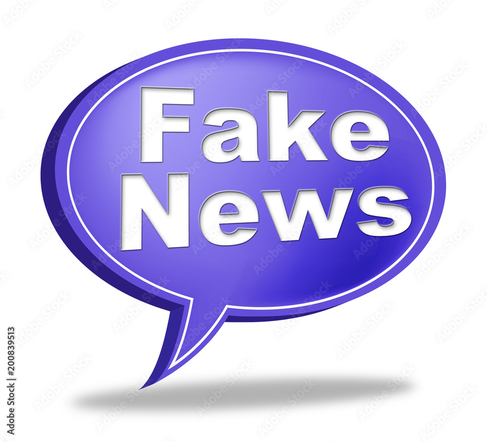 Fake News Speech Bubble Means Dishonest 3d Illustration Fake News Speech Bubble Means Dishonest 3d Illustration