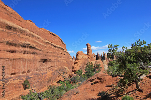 Private Arch in natural colors at Arches National Park in Utah, USA