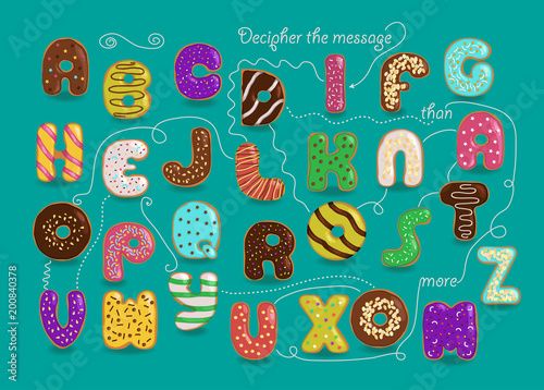 Romantic cipher text. I love you more than donuts