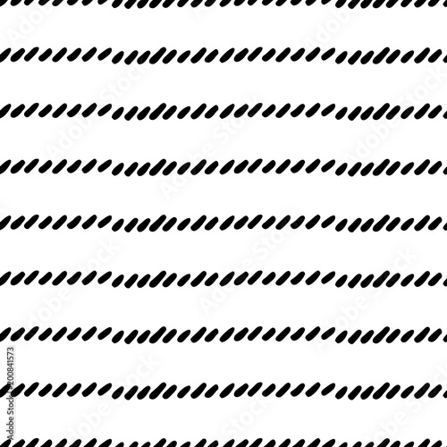 Black and White Seamless Ethnic Pattern. Tribal