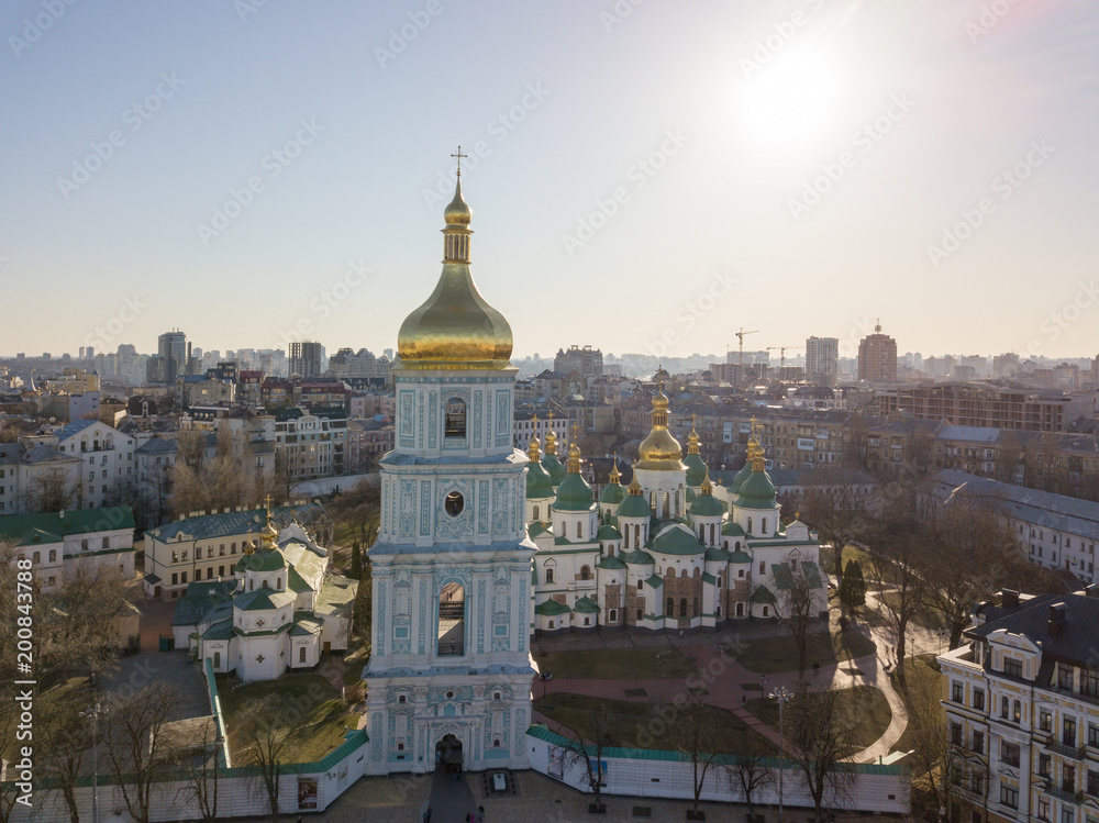 Saint Sophia Cathedral and St. Sophia Square. Kiev, Ukraine