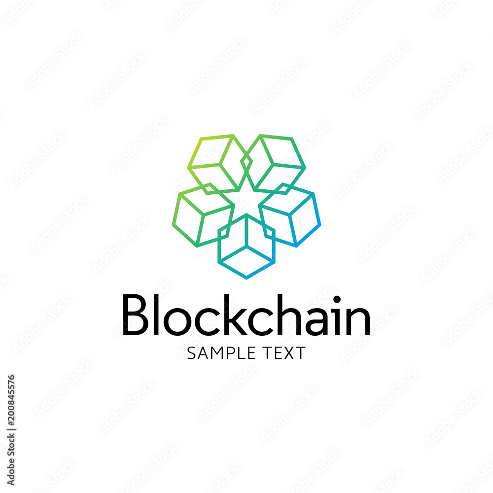 Vector Blockchain Logo Design Template Vector Blockchain Logo Design Template