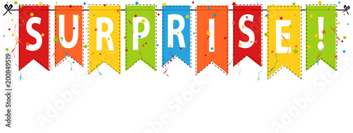 Surprise! Banner, Background - Editable Vector Illustration