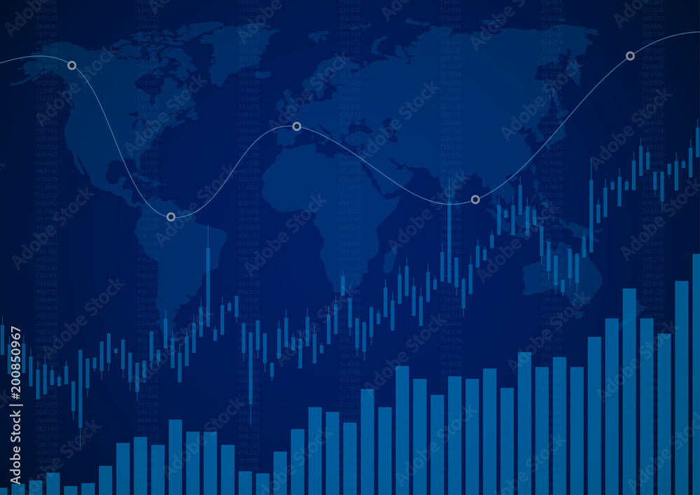 Abstract financial chart with stock graph market.Vector illustration Abstract financial chart with stock graph market.Vector illustration
