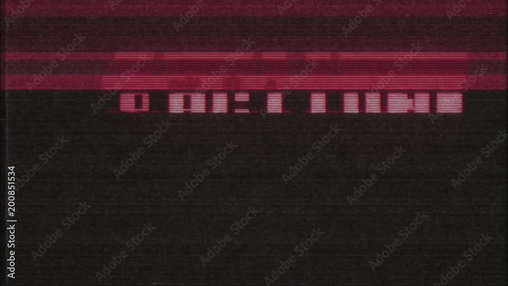 retro videogame ACTION word text computer old tv glitch interference noise screen animation seamless loop New quality universal vintage motion dynamic animated background colorful joyful video