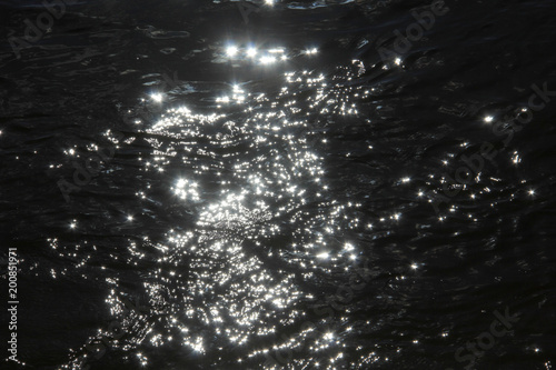 Shiny surface of the water in the sunlight