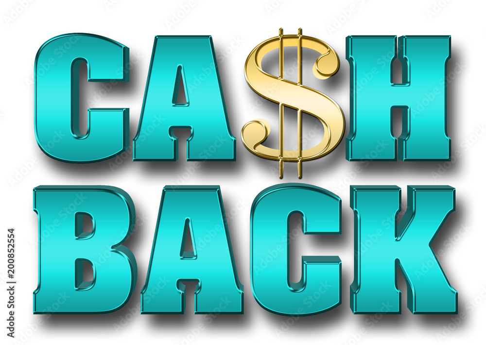 Stock Illustration - Shiny Large Metallic Blue Text: CASH BACK, 3D Illustration, Isolated Against the White Background. Stock Illustration - Shiny Large Metallic Blue Text: CASH BACK, 3D Illustration, Isolated Against the White Background.