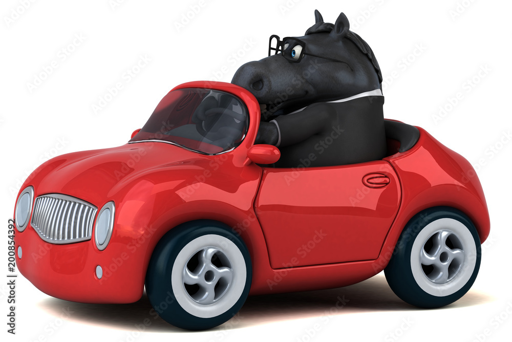 Fun horse - 3D Illustration Fun horse - 3D Illustration
