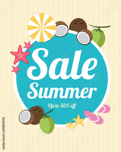 Summer holiday sale night party