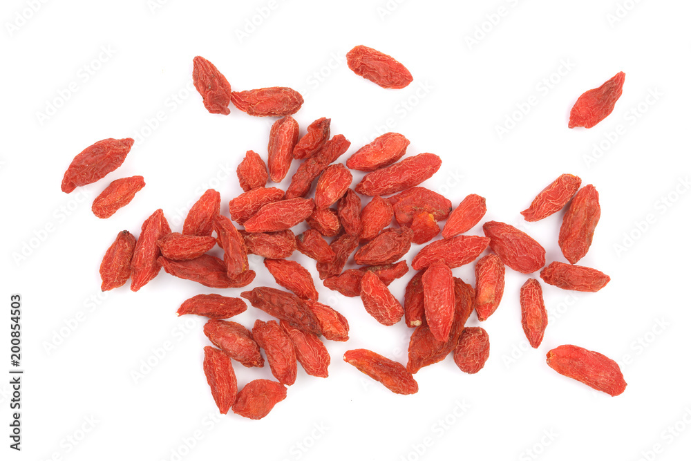 Dried goji berries Isolated on white background Dried goji berries Isolated on white background
