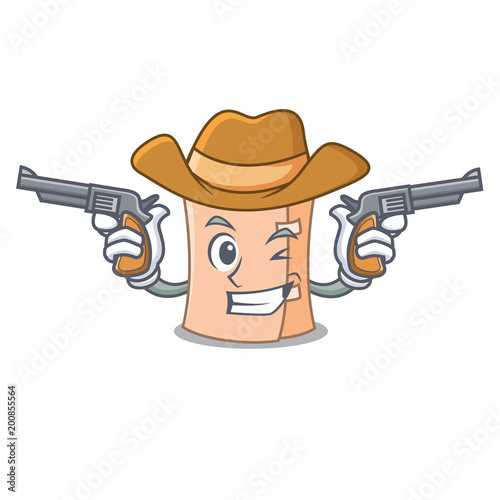 Cowboy medical gauze character cartoon