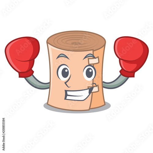 Boxing medical gauze character cartoon