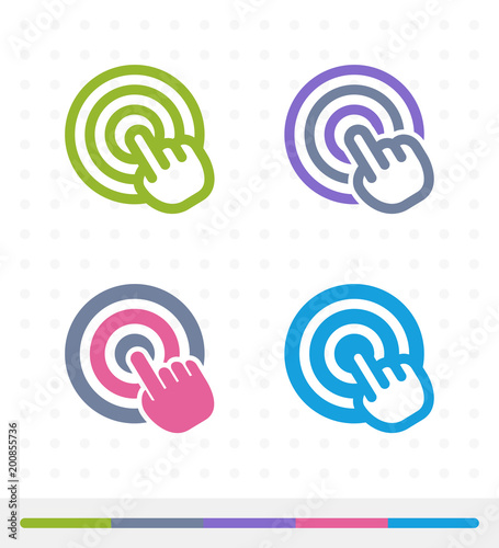 Hand Click - Zap & Tap Icons. A set of 4 professional, pixel-perfect icons.
