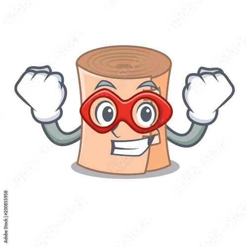 Super hero medical gauze character cartoon