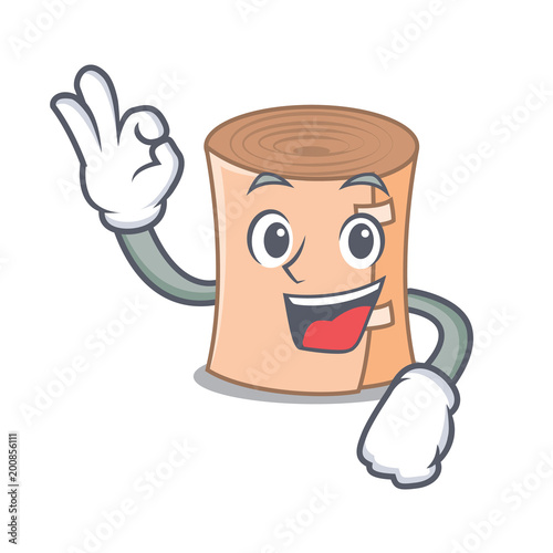 Okay medical gauze character cartoon