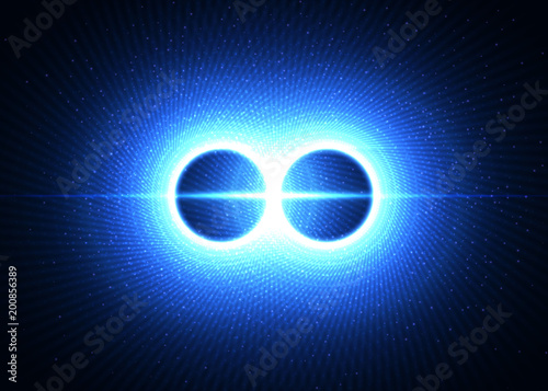 Infinity symbol background. Vector illustration. Digital graphic