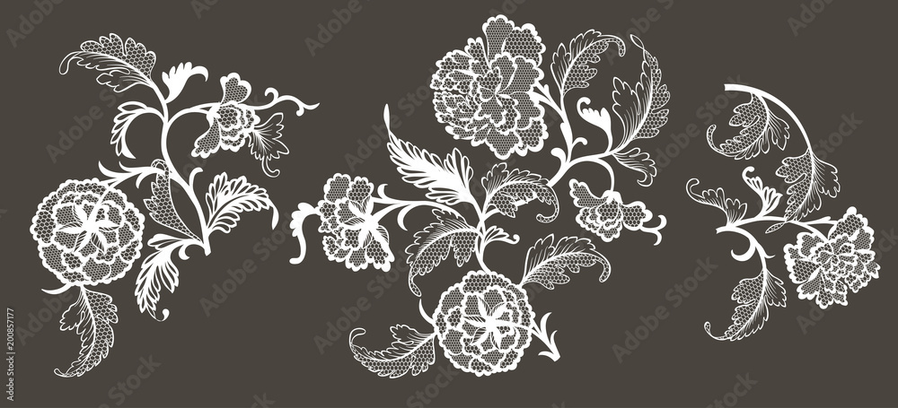 custom made wallpaper toronto digitallace floral elements for your design