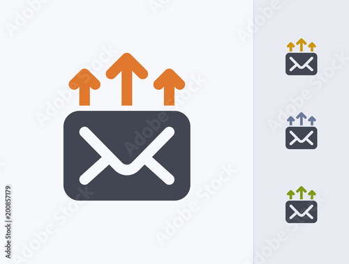 Mail & Up Arrows - Composite Icons. A professional, pixel-perfect icon.