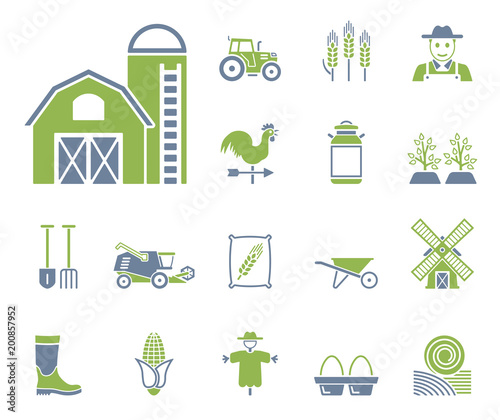 Bauernhof Iconset - Grün