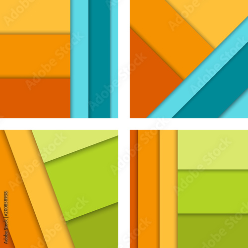 Business cover concept material design. Paper strip wallpaper. Abstract composition. A banner for the website. In a flat vector.A template for printing of leaflets.