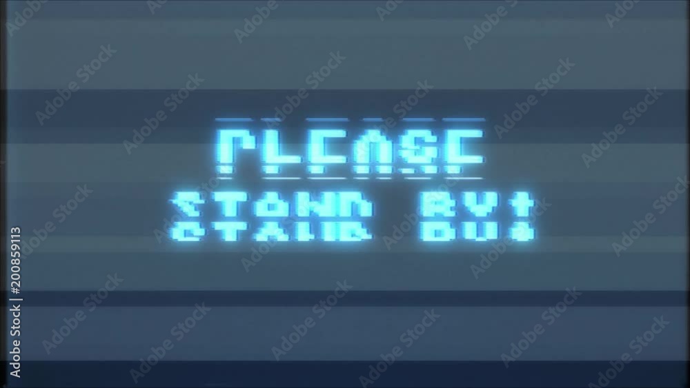 retro videogame STAND BY word text computer old tv glitch interference noise screen animation seamless loop New quality universal vintage motion dynamic animated background colorful joyful video retro videogame STAND BY word text computer old tv glitch interference noise screen animation seamless loop New quality universal vintage motion dynamic animated background colorful joyful video